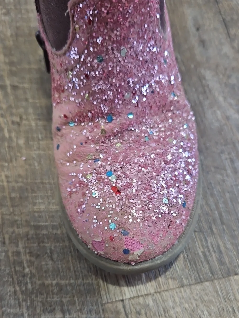 Girls Pink Glitter Cowboy Boots